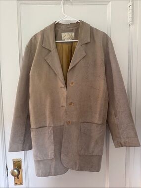 Margaret Godfrey Suede Jacket in Taupe
